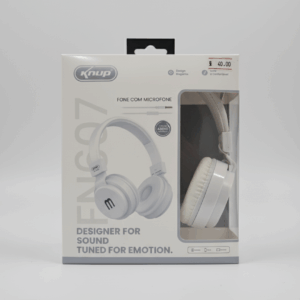 Fone com Microfone Knup KP-FN607 – Conector 3.5mm, Som Claro